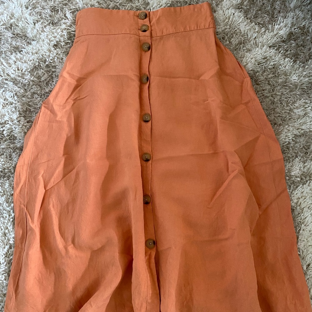 A New Day Button Front Skirt